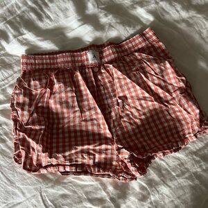 Anthropologie gingham boxers